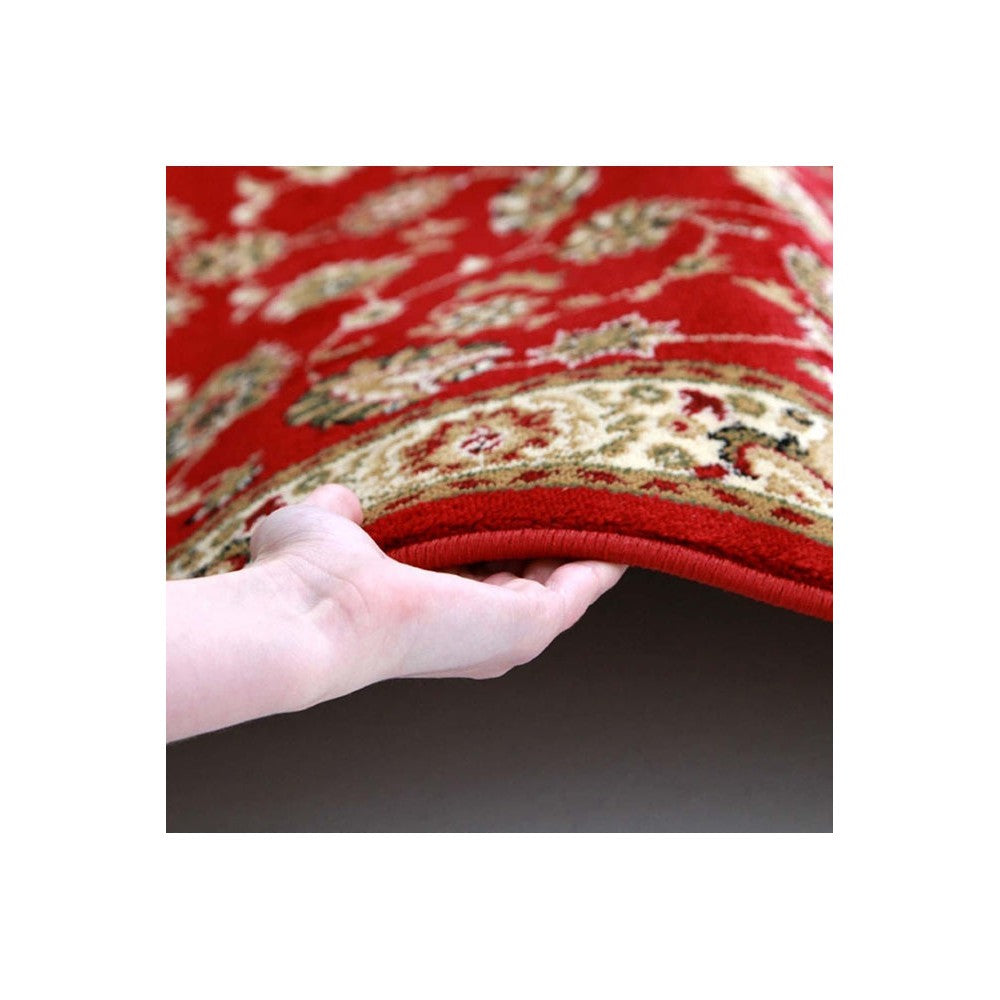 Antalya Traditional Floral Pattern Runner Rug Red