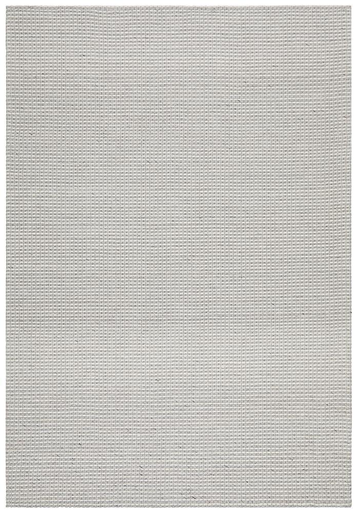 Studio Oskar Felted Wool Striped Rug Grey White - ICONIC RUGS