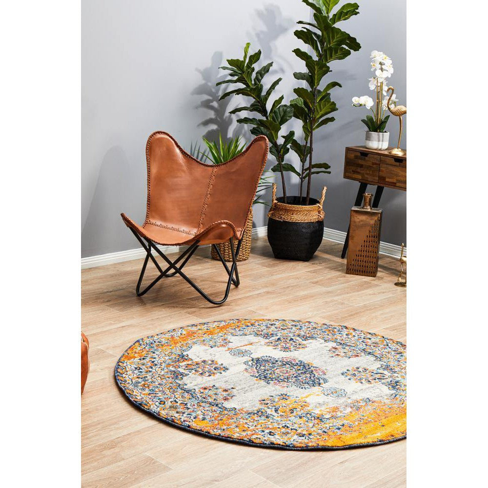 Perth Bone Round Rug