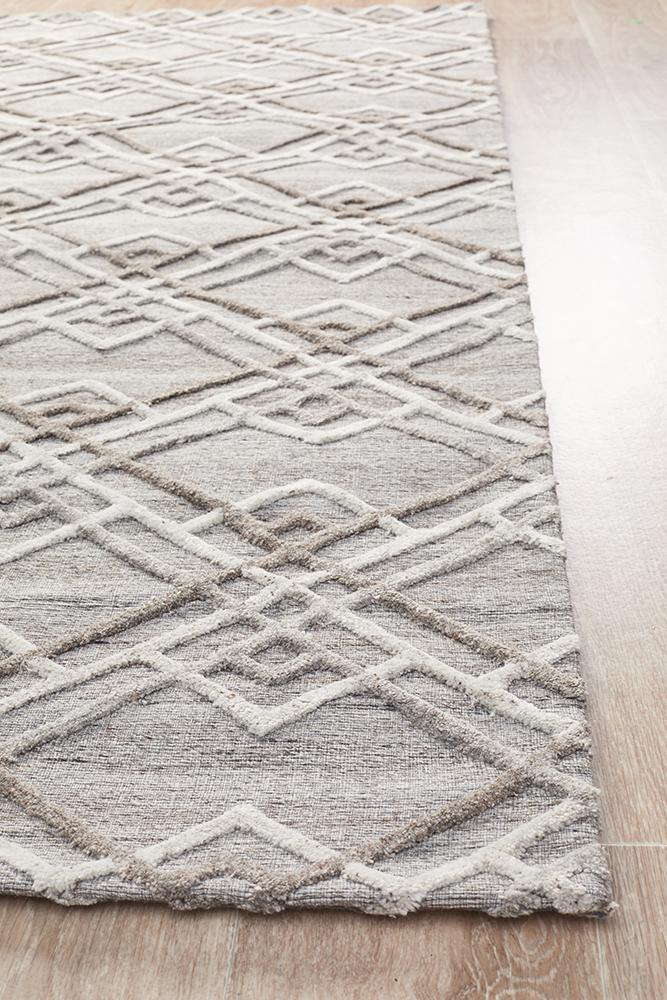 Visions Winter Silver Stream Modern Rug - ICONIC RUGS