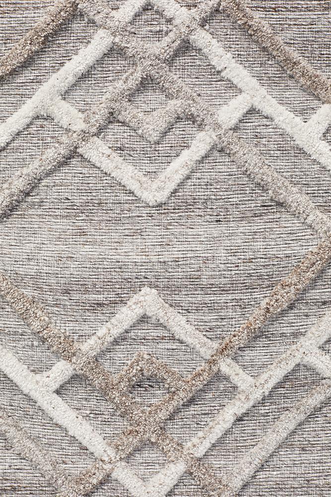 Visions Winter Silver Stream Modern Rug - ICONIC RUGS