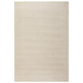 Allie Ivory Cotton Rayon Rug featuring solid texture in ivory and beige on cream background, woven cotton-rayon