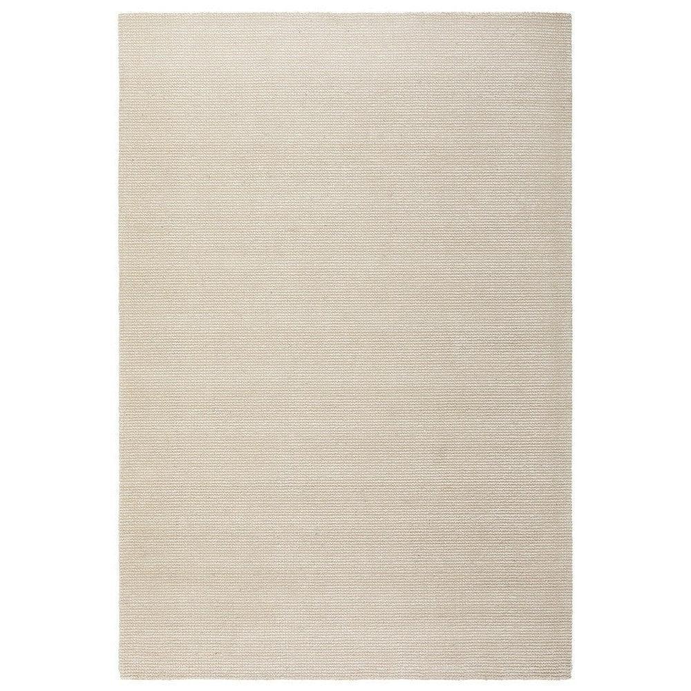 Allie Ivory Cotton Rayon Rug featuring solid texture in ivory and beige on cream background, woven cotton-rayon