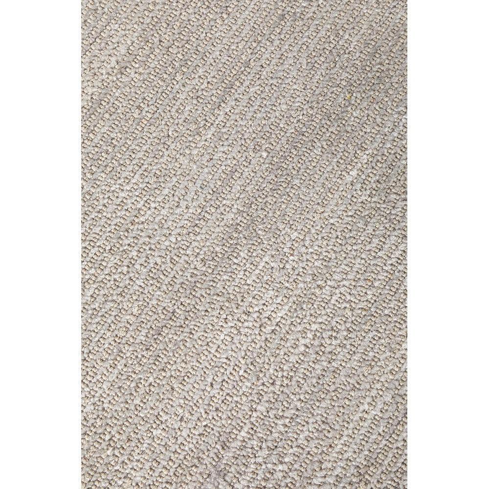Allie Stone Cotton Rayon Rug featuring textured solid pattern in stone beige and taupe on cream background, handcrafted cotton–rayon