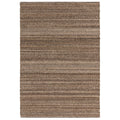 Asiatic Abbus Tawny Brown rectangle rug styled in a living room