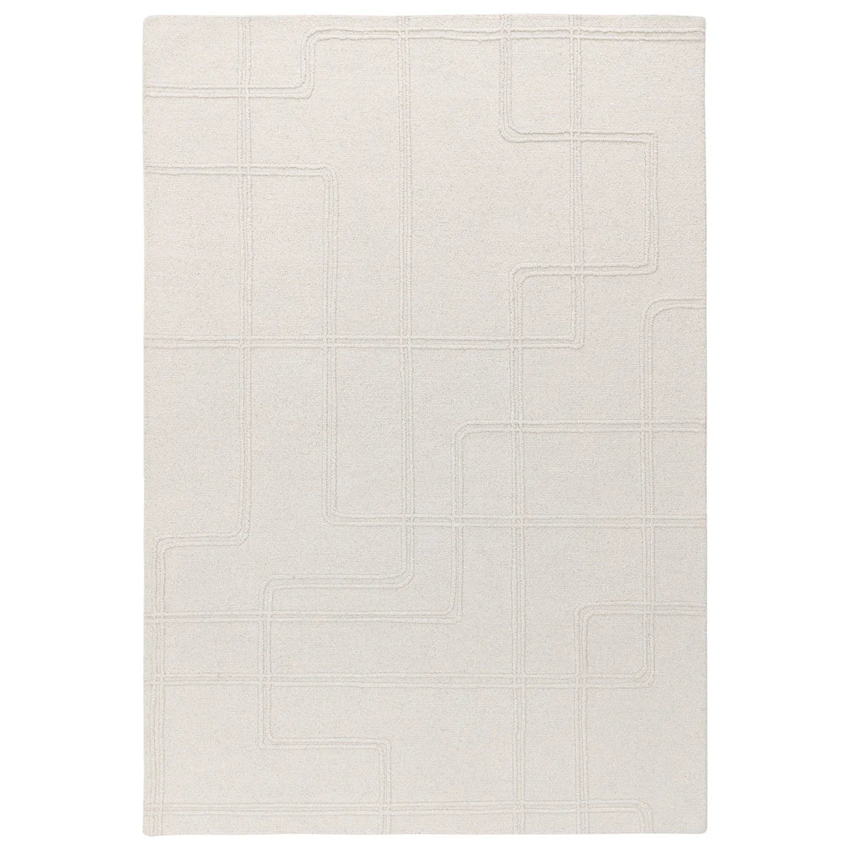 Asiatic Ada Ivory rectangle rug styled in a living room