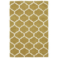 Asiatic Albany Ogee Ochre rectangle rug styled in a living room