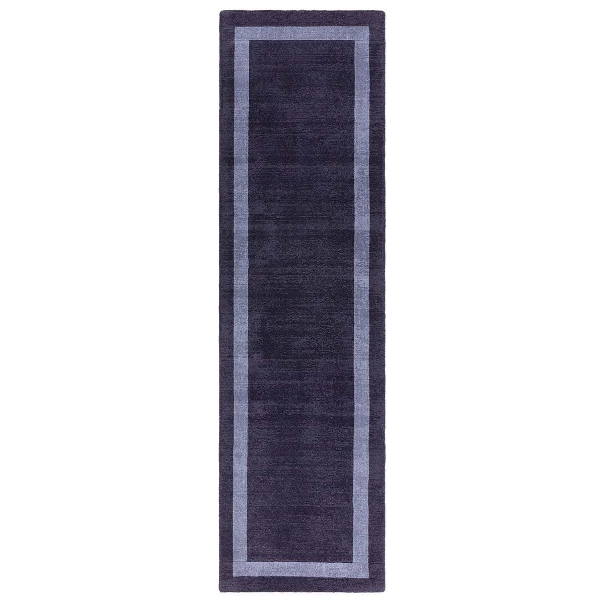 Asiatic Albi Navy runner rug styled in a living room
