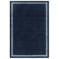 Asiatic Albi Navy rectangle rug styled in a living room