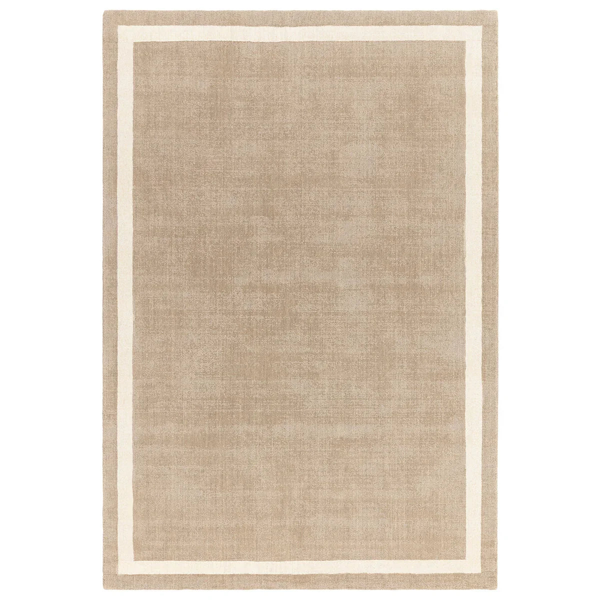 Asiatic Albi Sand rectangle rug styled in a living room