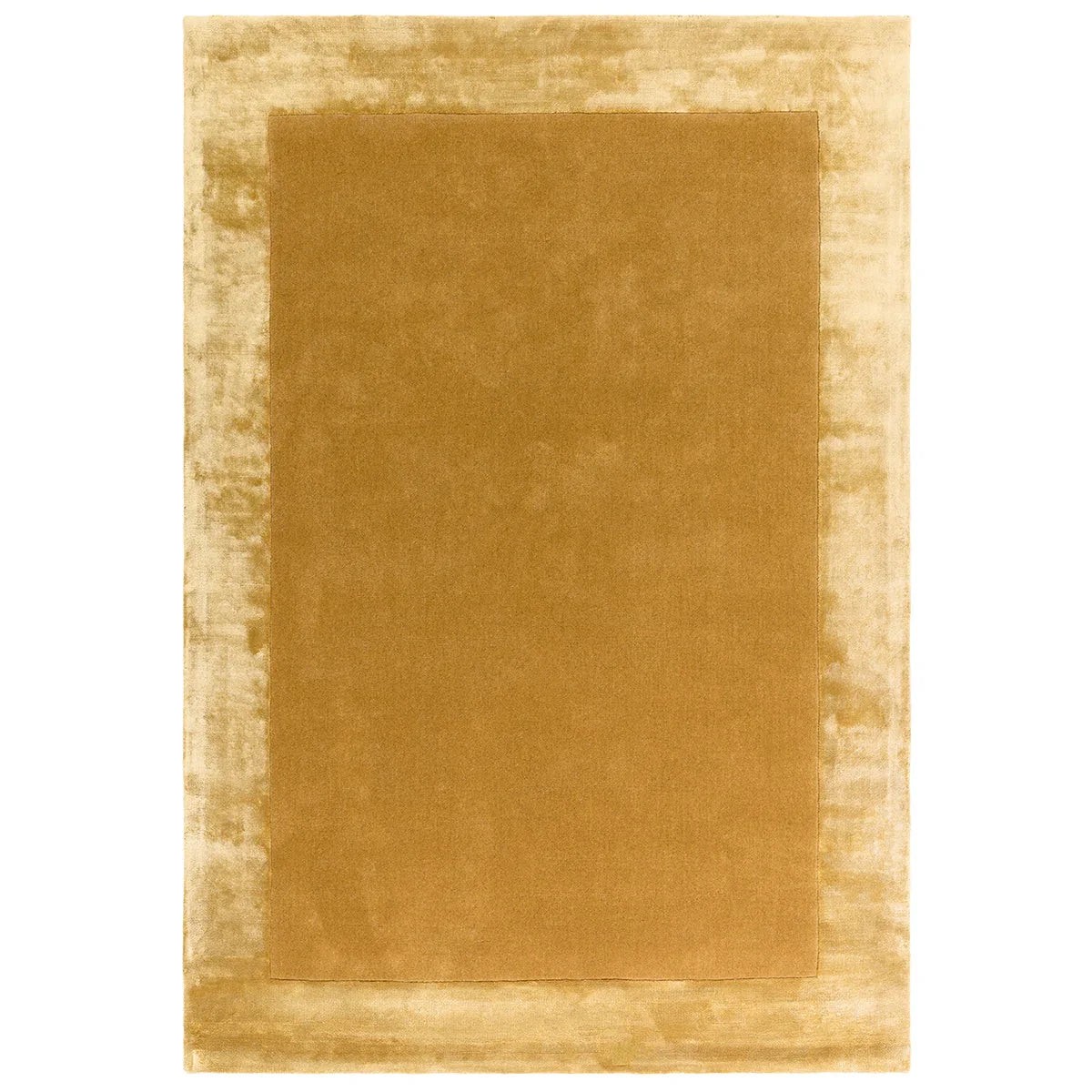 Asiatic Ascot Gold rectangle rug styled in a living room