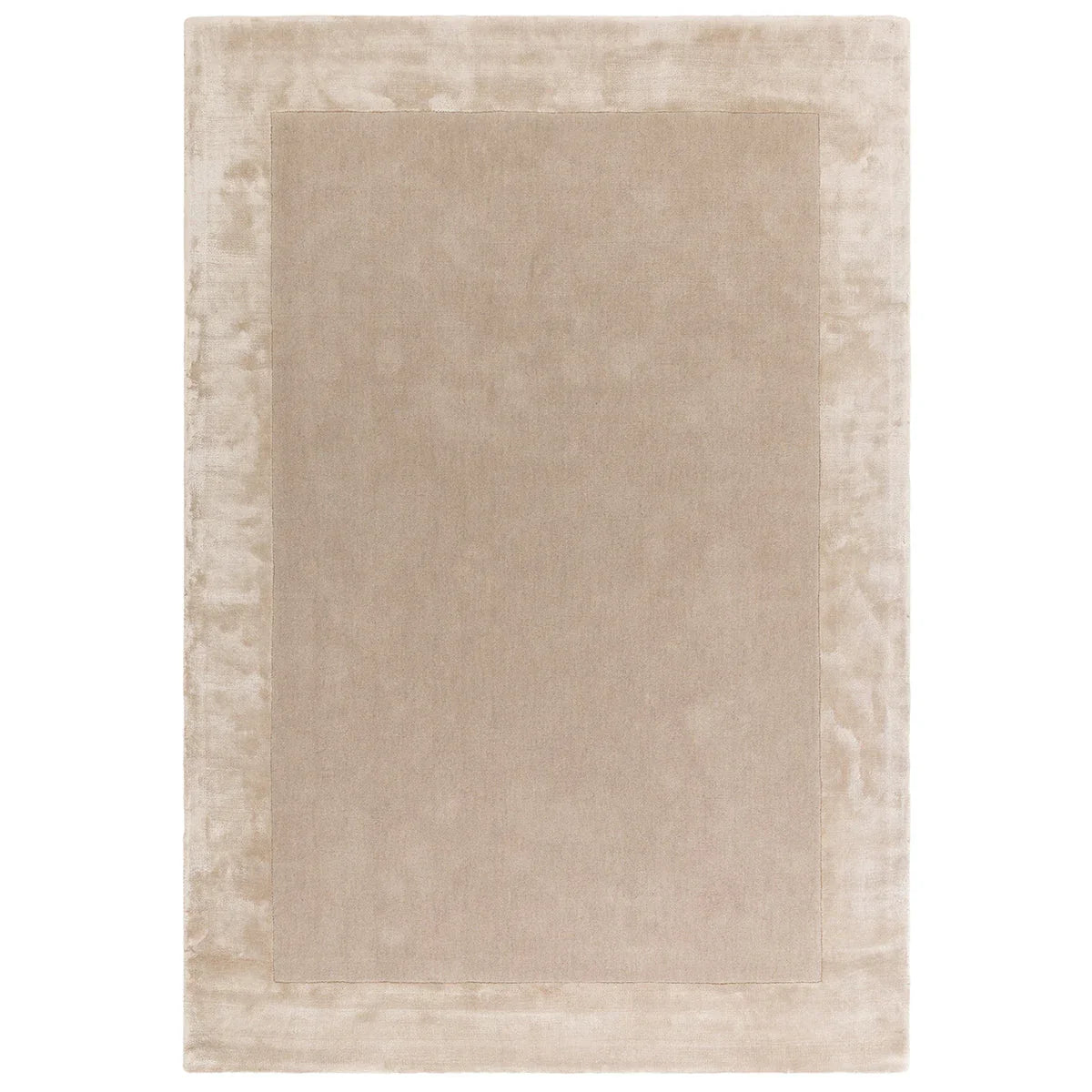 Asiatic Ascot Putty rectangle rug styled in a living room