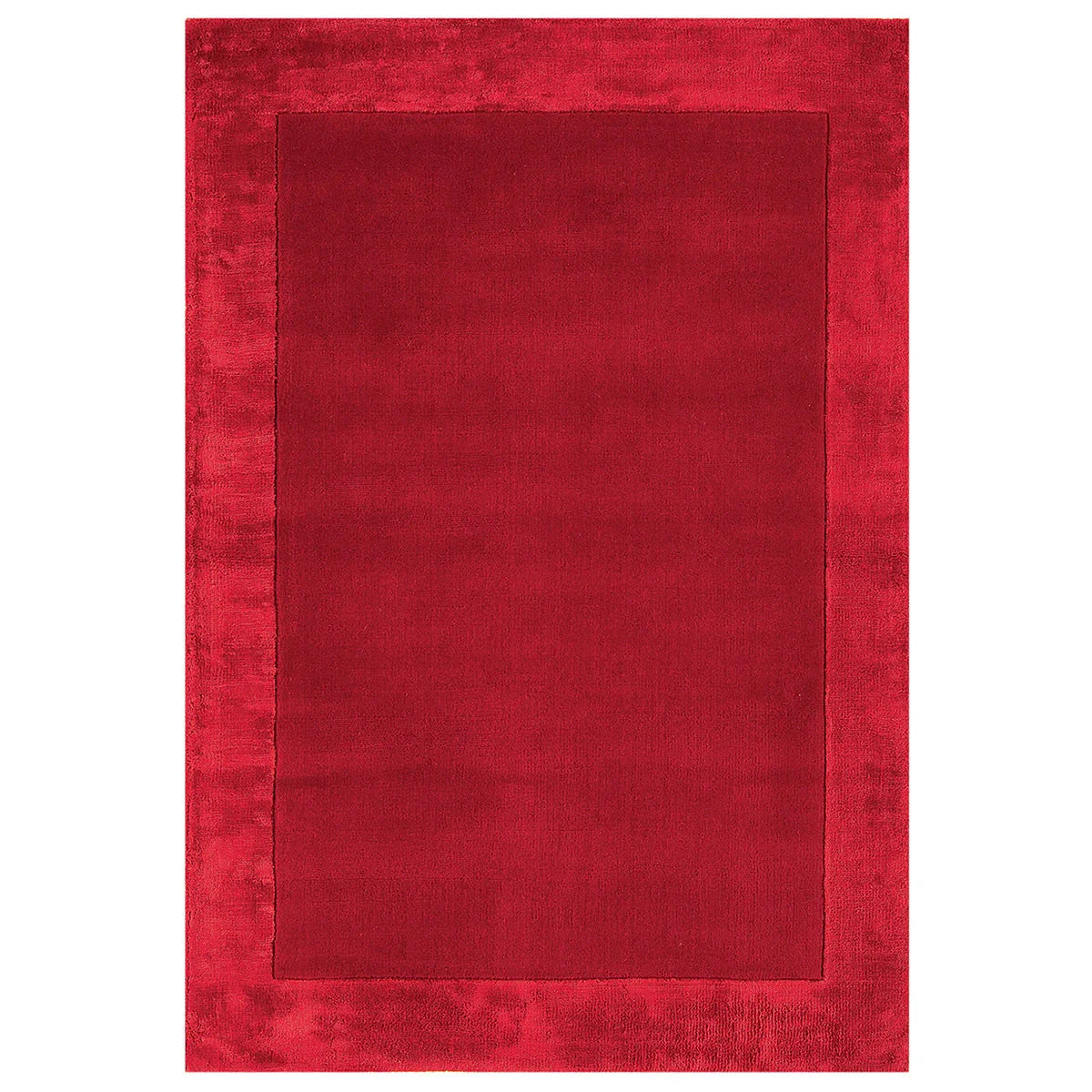 Asiatic Ascot Red rectangle rug styled in a living room