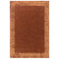 Asiatic Ascot Rust rectangle rug styled in a living room