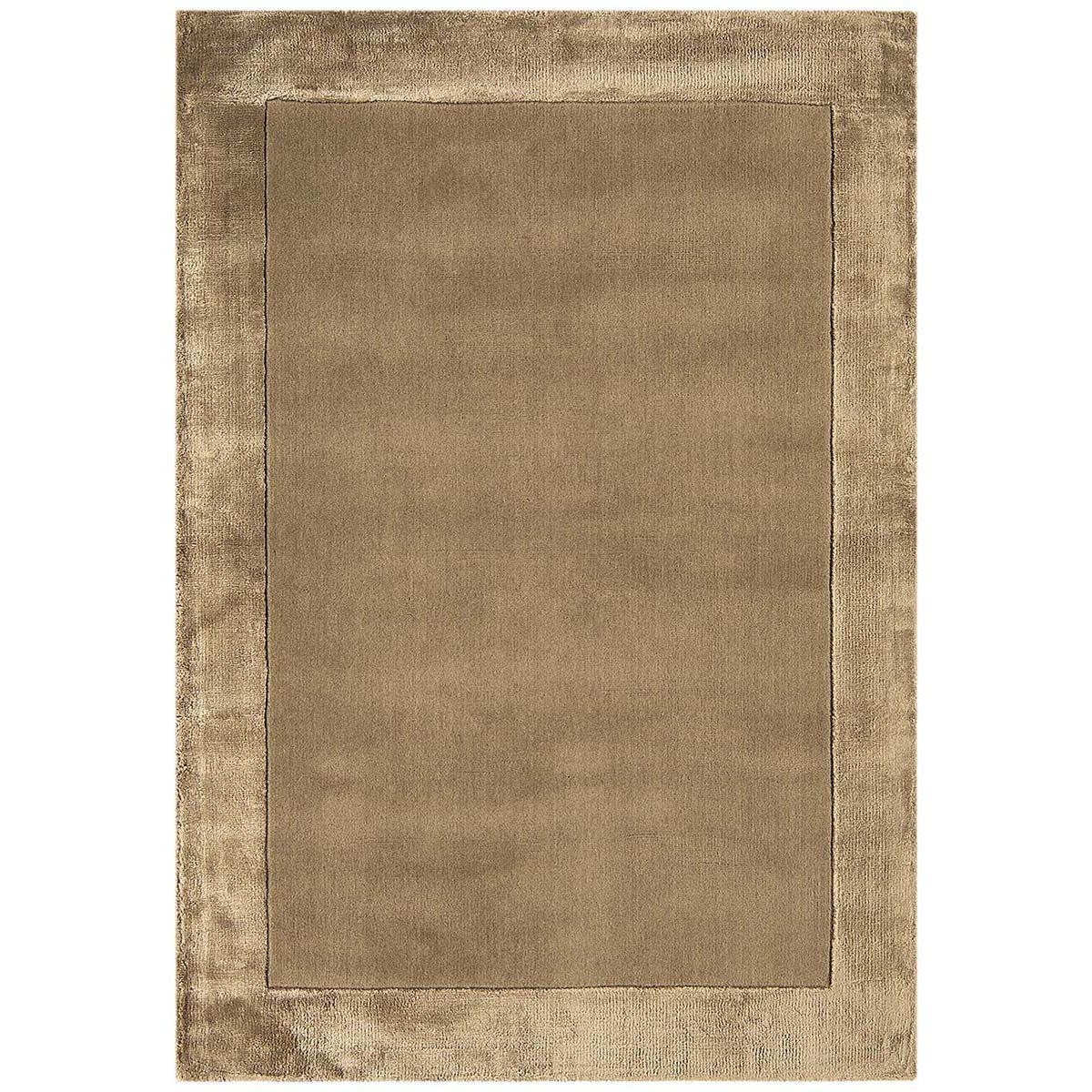 Asiatic Ascot Taupe rectangle rug styled in a living room