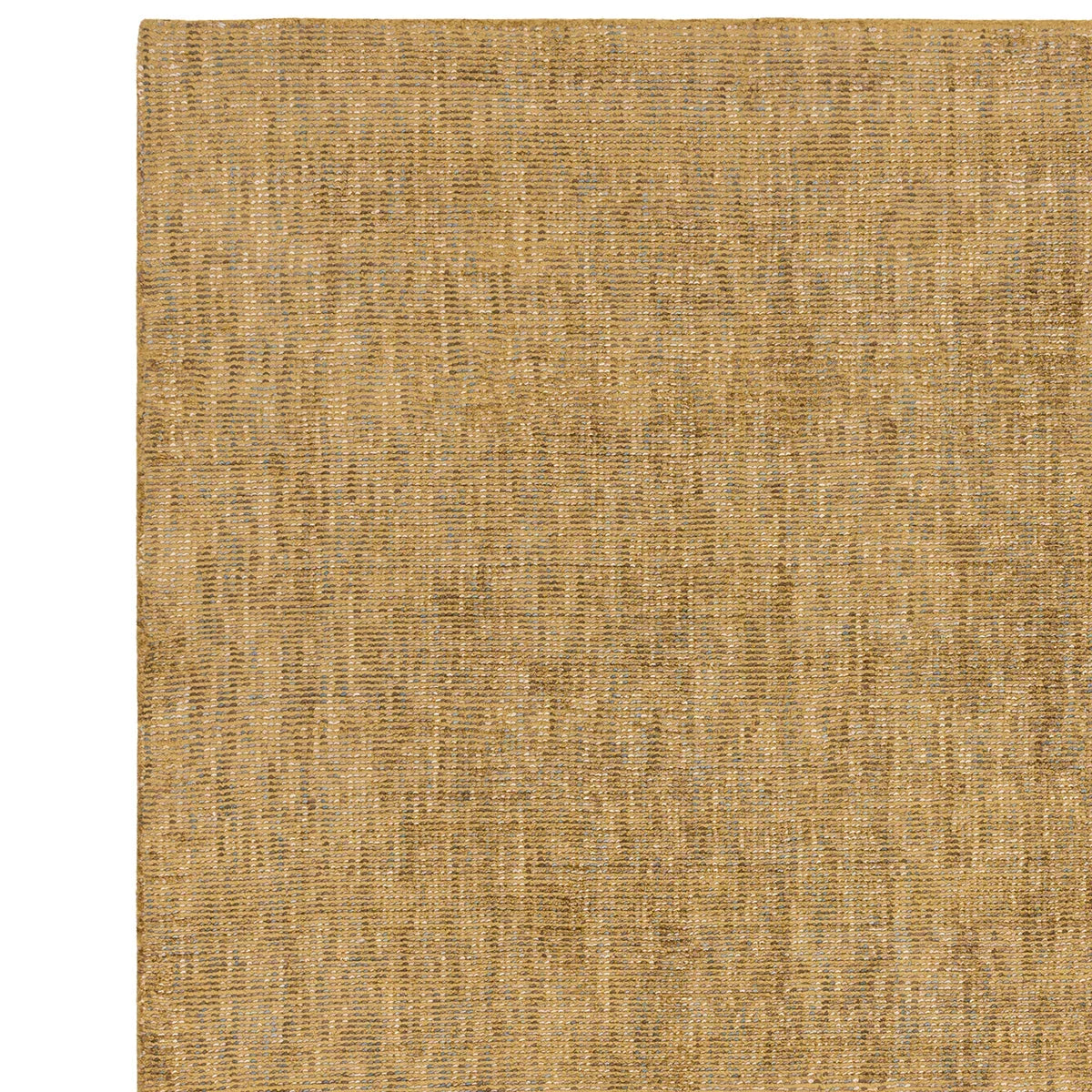 Asiatic Aston Ochre Designer Rug featuring striped pattern in ochre, gold and cream on white background, tufted wool