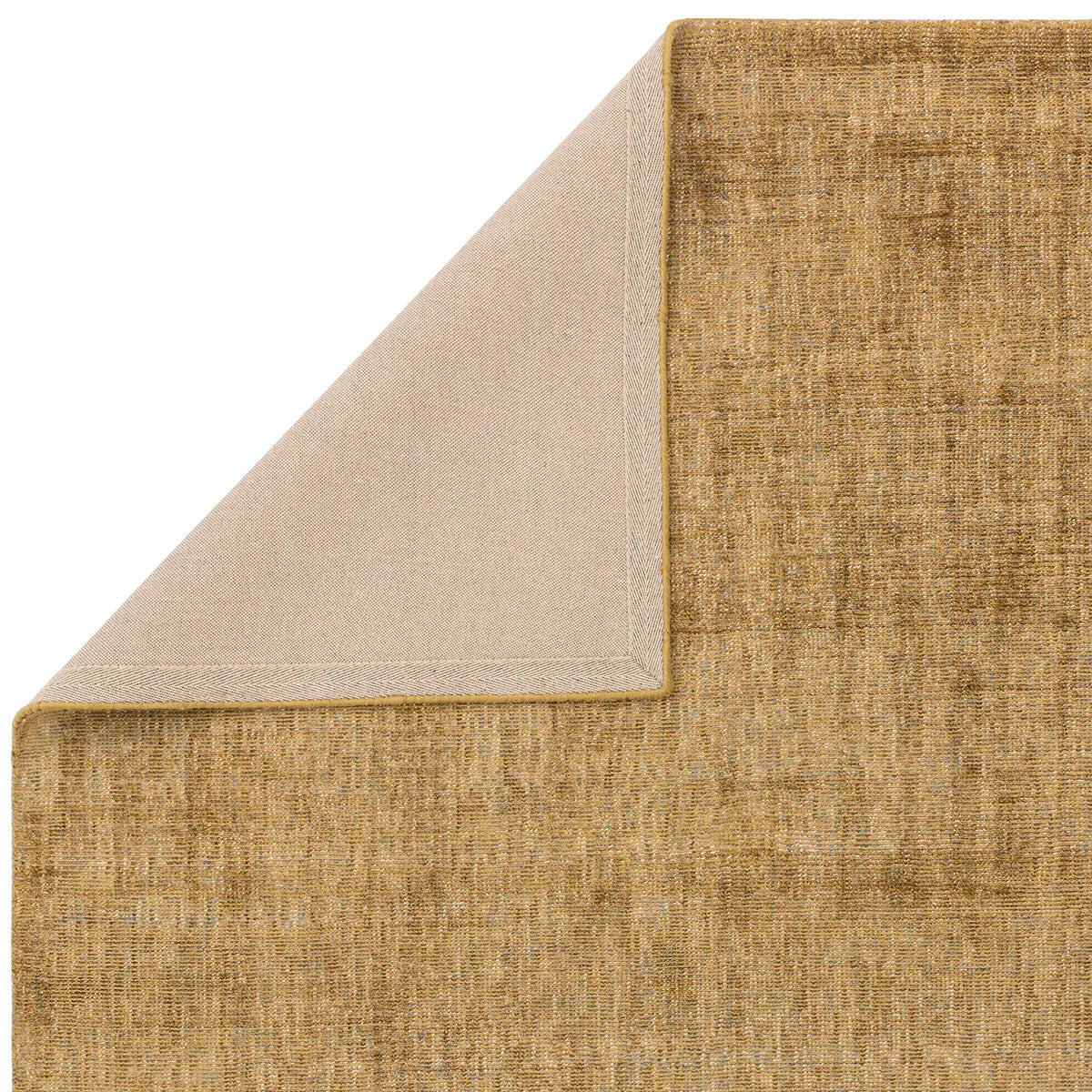 Asiatic Aston Ochre Designer Rug featuring distressed texture in ochre, brown, cream on white, hand-tufted wool