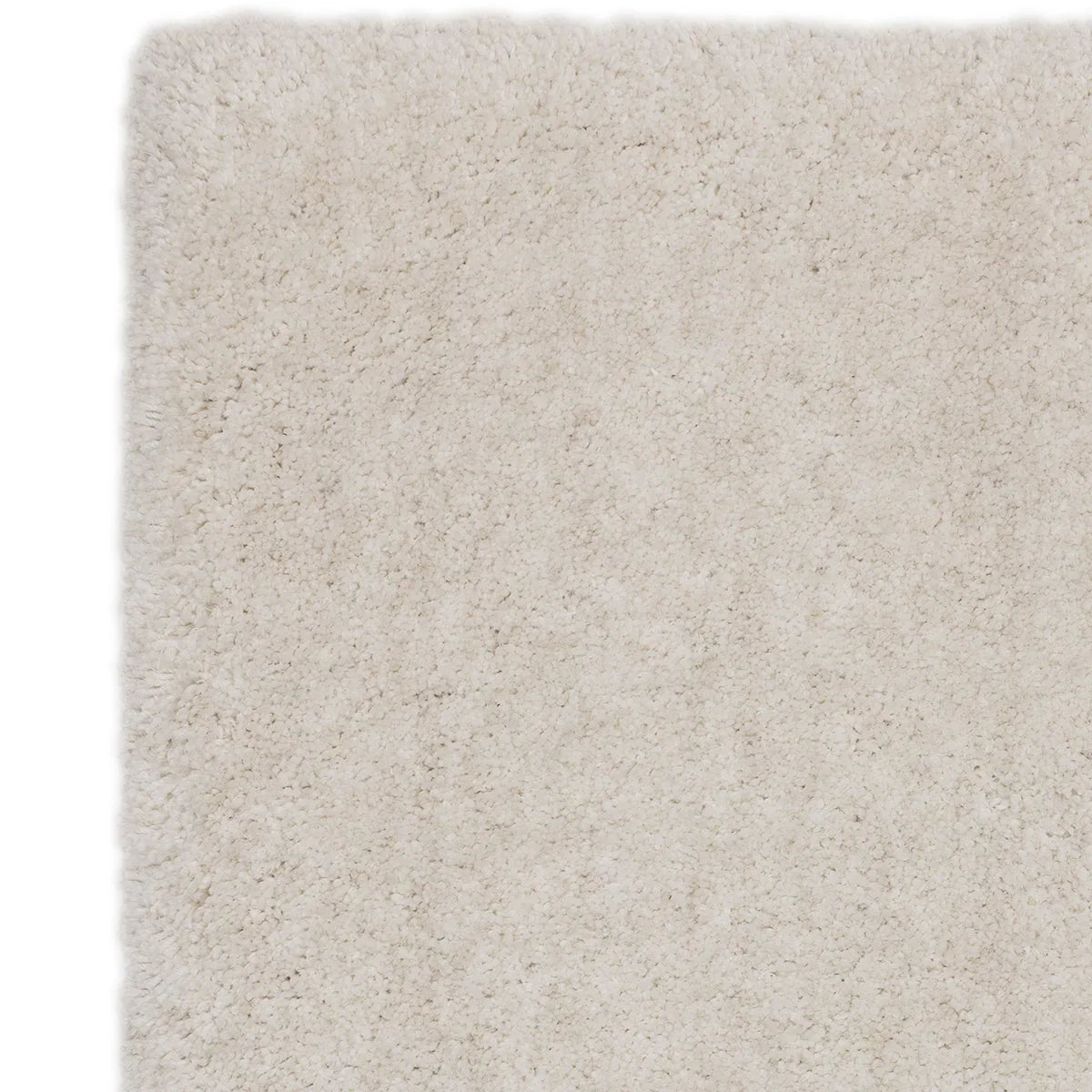 Asiatic Barnaby Off White Designer Rug featuring shag pile in off-white on white background, machine-made polyester
