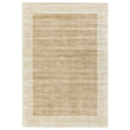 Asiatic Blade Border Putty Champagne rectangle rug styled in a living room