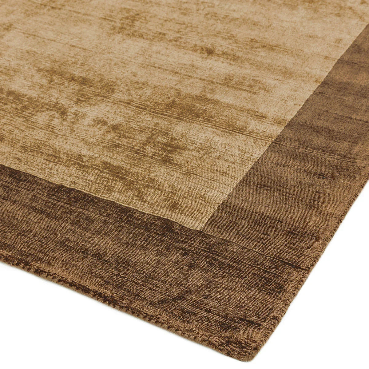 Asiatic Blade Border Choco Mocha Designer Rug featuring blade-border in beige, sand and mocha on white background, power-loomed wool
