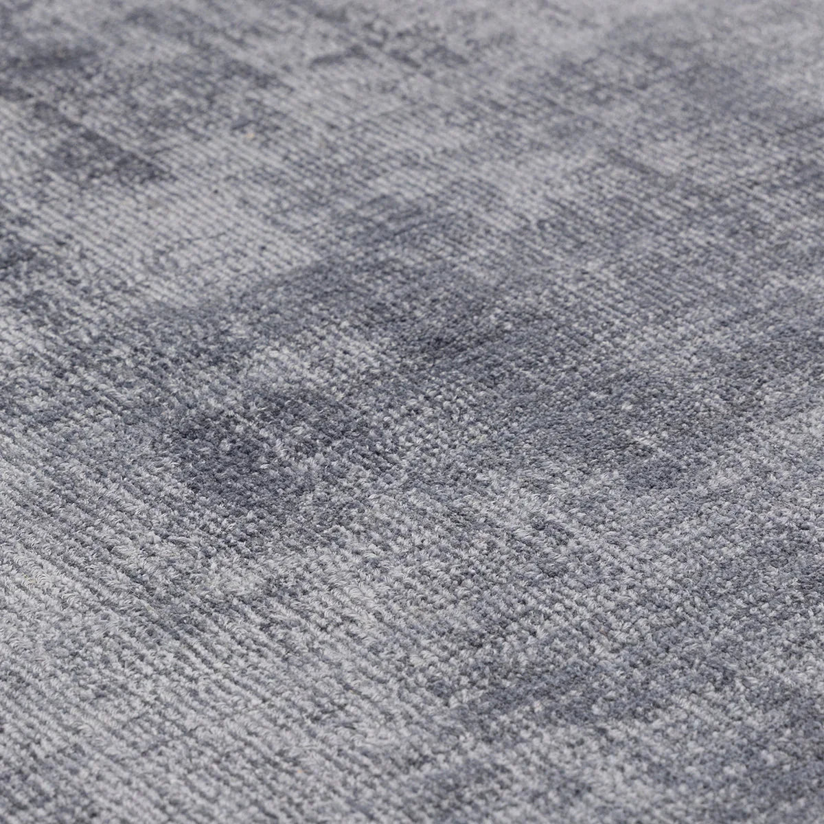Asiatic Blade Border Airforce Navy 06 Rug with textured pattern in slate grey and steel blue on cool grey, machine-made wool