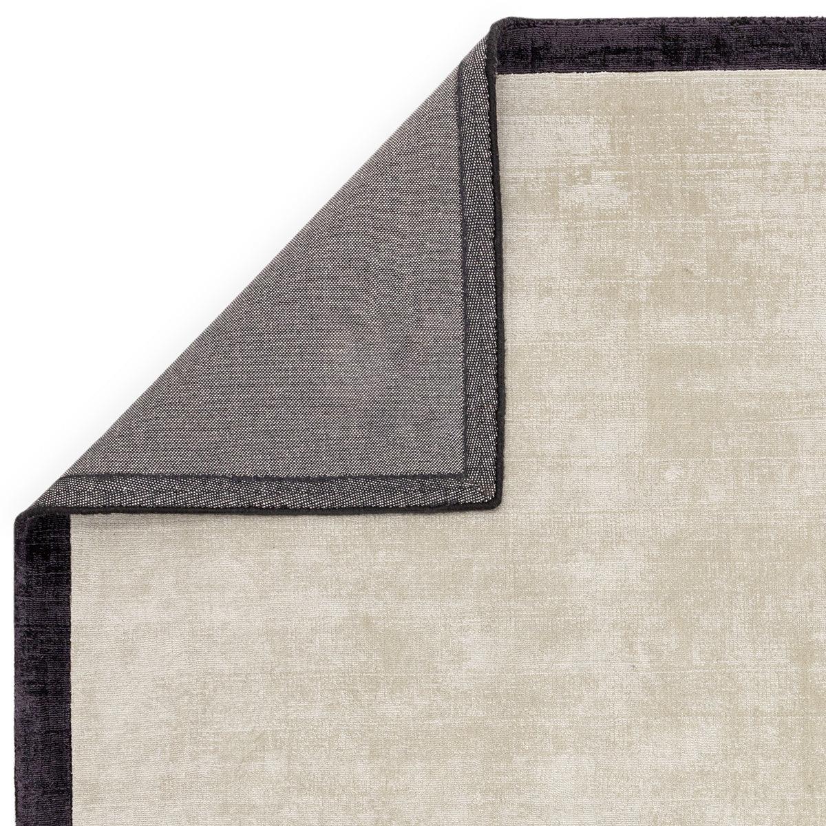 Asiatic Blade Border Putty Charcoal 10 Rug featuring blade border in putty charcoal on cream background hand-tufted wool