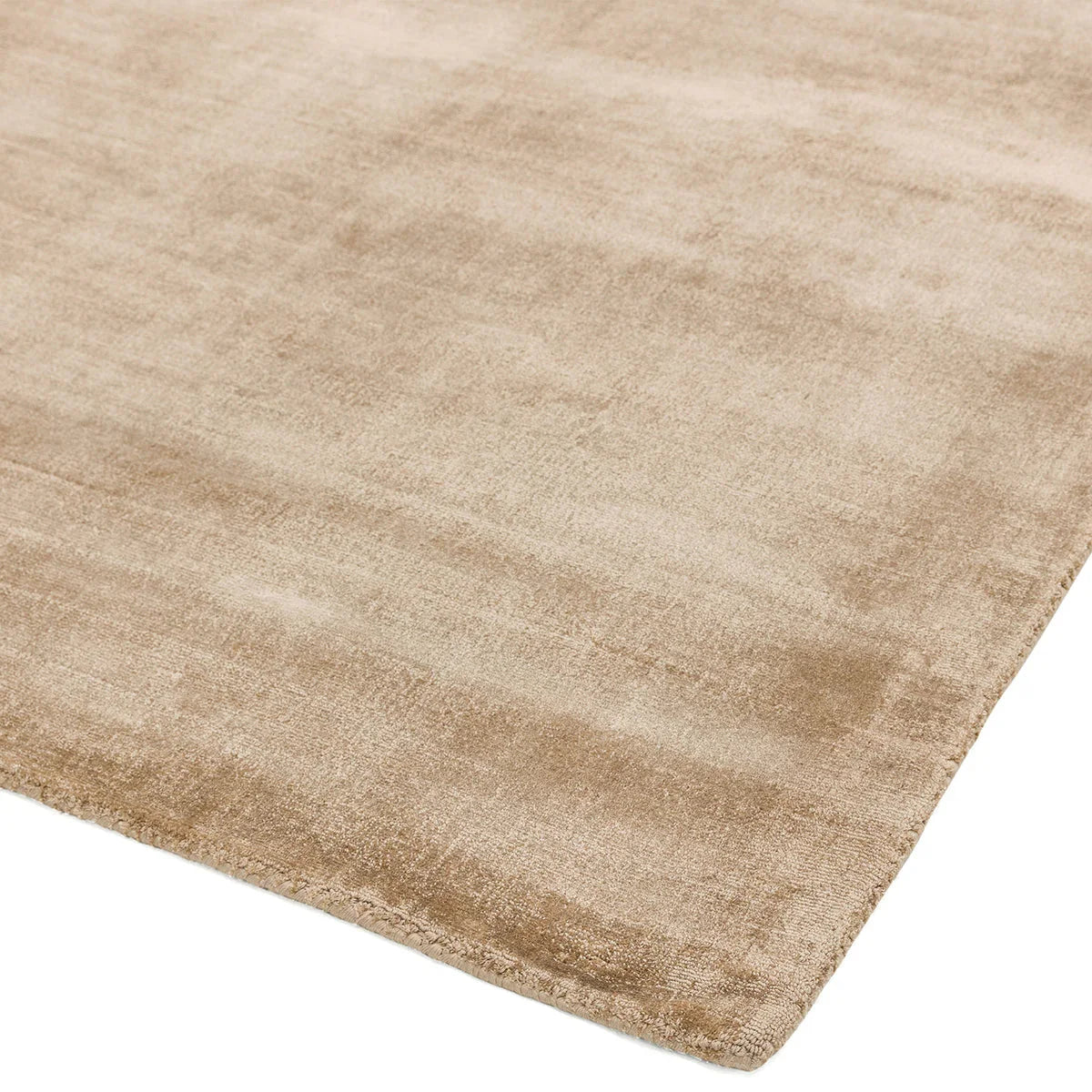 Asiatic Blade Champagne Designer Rug featuring solid champagne, beige and ivory on white background, machine-made wool