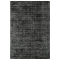 Asiatic Blade Charcoal rectangle rug styled in a living room