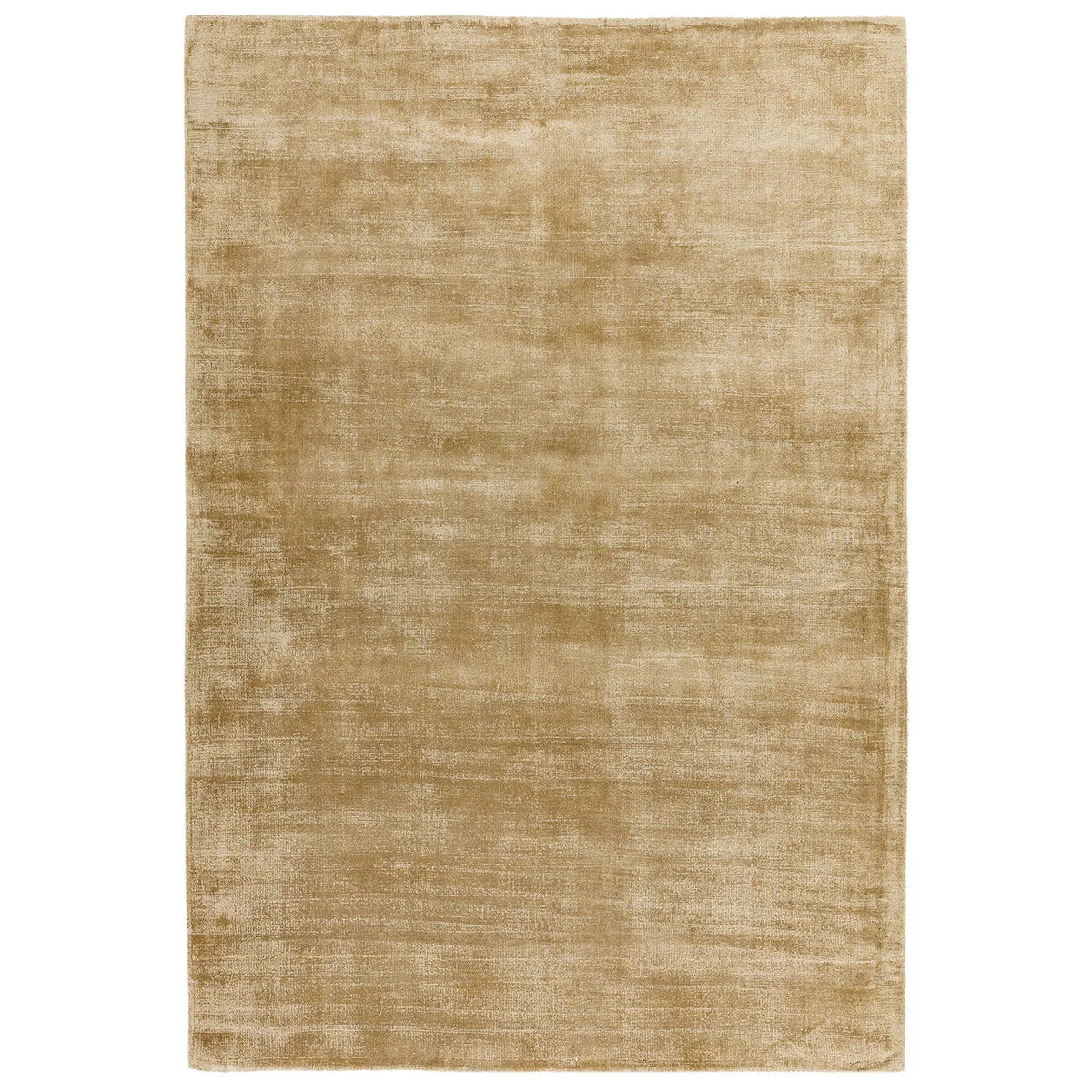 Asiatic Blade Soft Gold rectangle rug styled in a living room