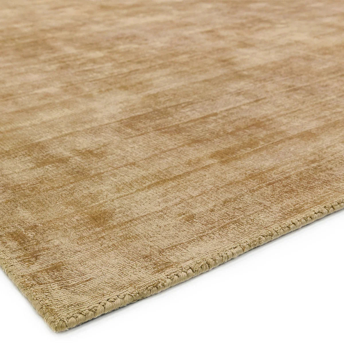 Asiatic Blade Soft Gold Rug featuring distressed texture in soft gold and golden beige on white power-loomed wool