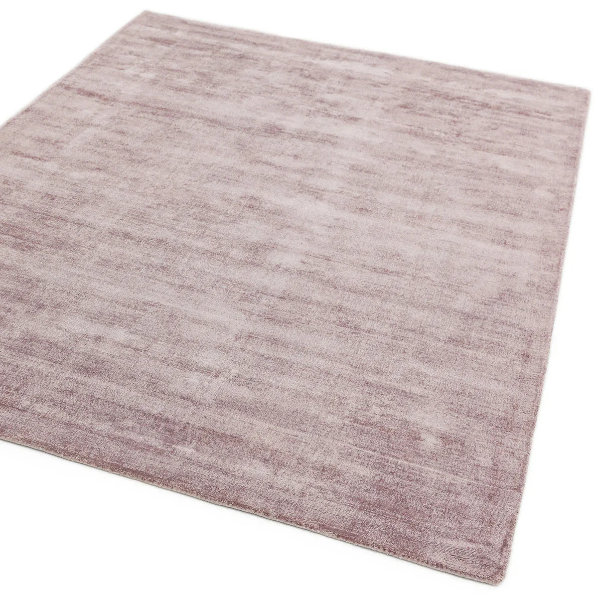 Asiatic Blade Heather Designer Rug featuring dusty pink, blush pink and mauve on white background, machine-made wool
