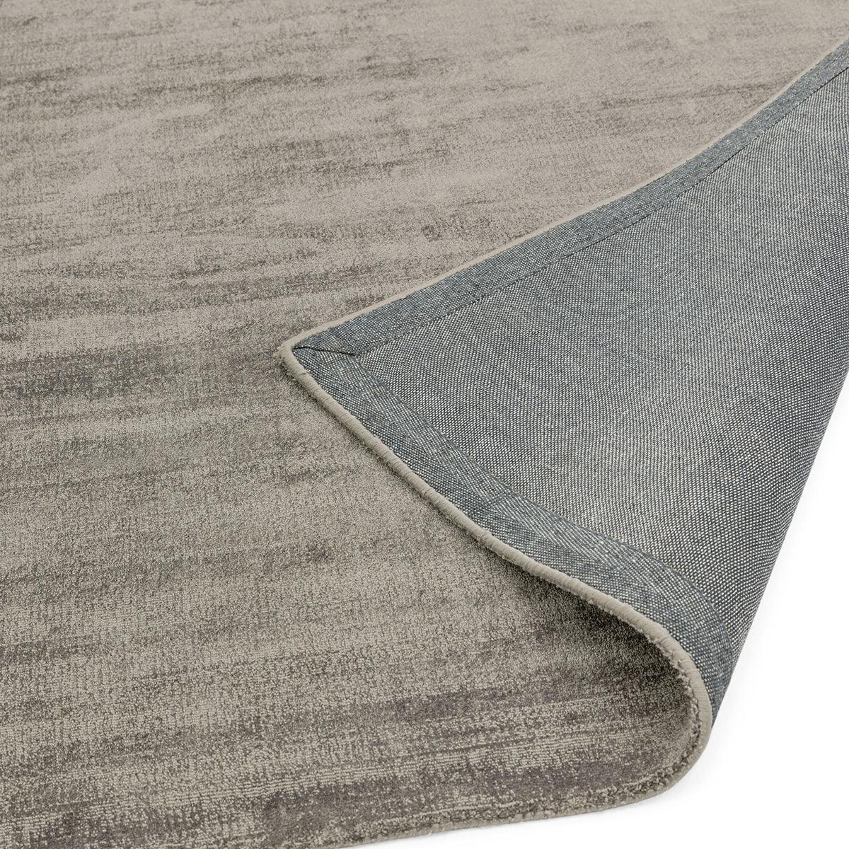Asiatic Blade Moleskin Rug featuring distressed pattern in beige, taupe and denim blue on beige, machine-made wool