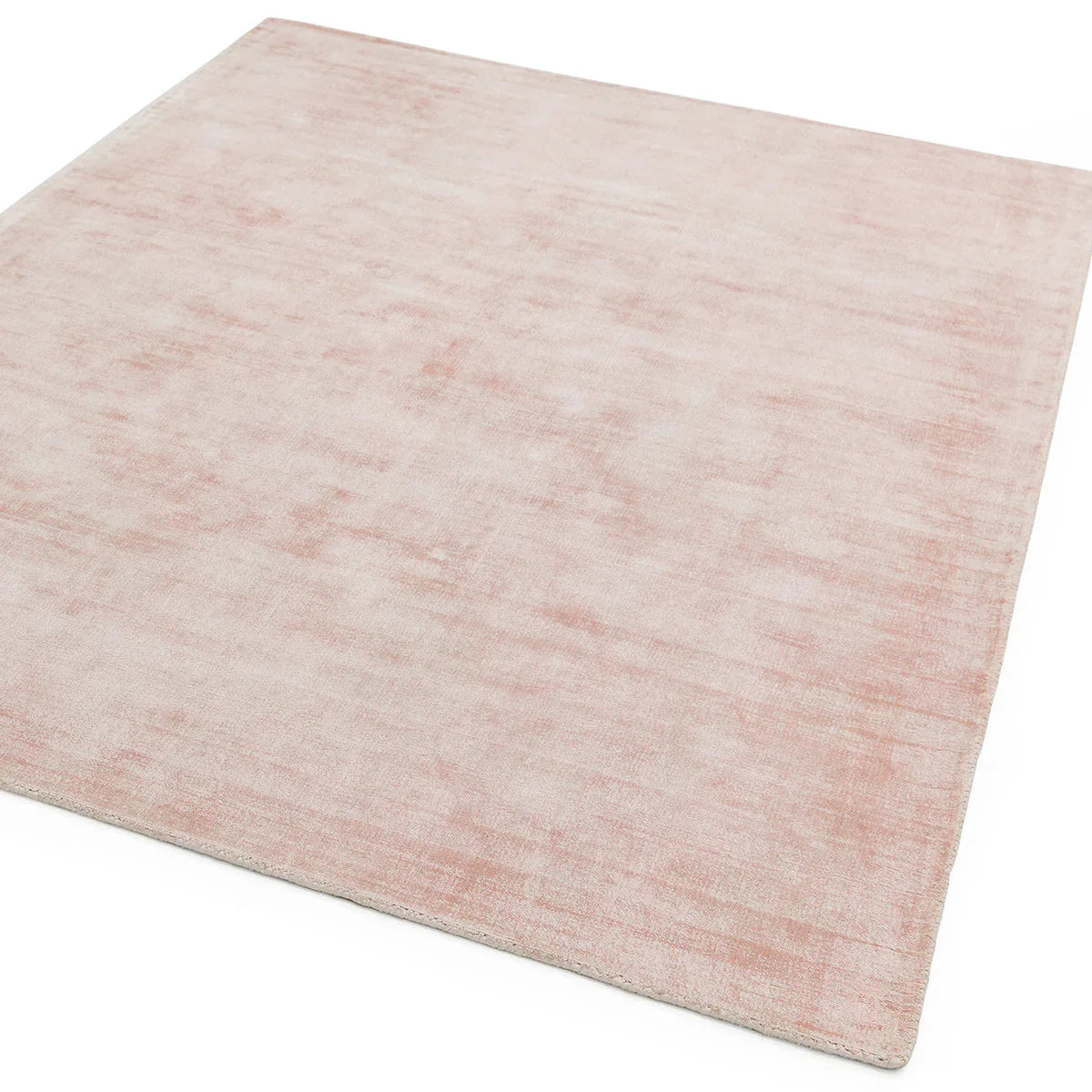 Asiatic Blade Pink Designer Rug featuring blush pink, rose and cream in a soft solid field on white background, machine-made polyester