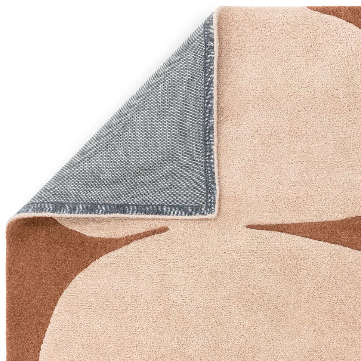 Asiatic Canvas 05 Collage Rug featuring geometric collage pattern in beige, camel & rust on white, hand-tufted wool