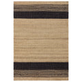 Asiatic Cedar Charcoal Natural rectangle rug styled in a living room