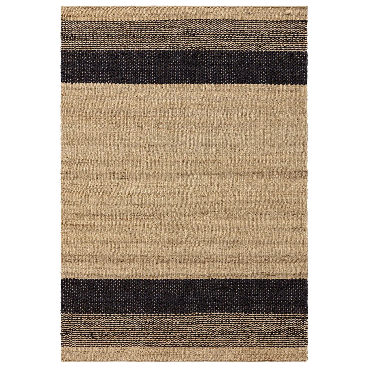 Asiatic Cedar Charcoal Natural rectangle rug styled in a living room