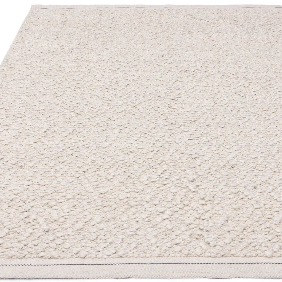 Asiatic Elm Ivory Designer Rug featuring textured solid pattern in ivory and cream on ivory background, hand-tufted wool