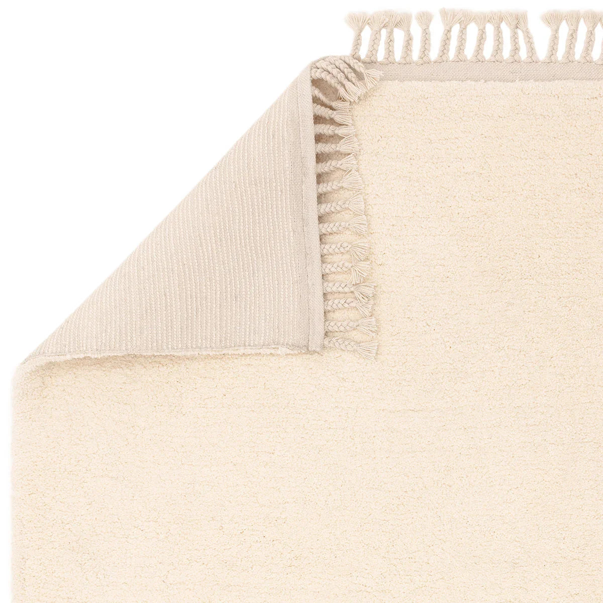 Asiatic Fes 04 Designer Rug featuring plain textured pattern in cream, beige and taupe on ivory background, hand-tufted wool