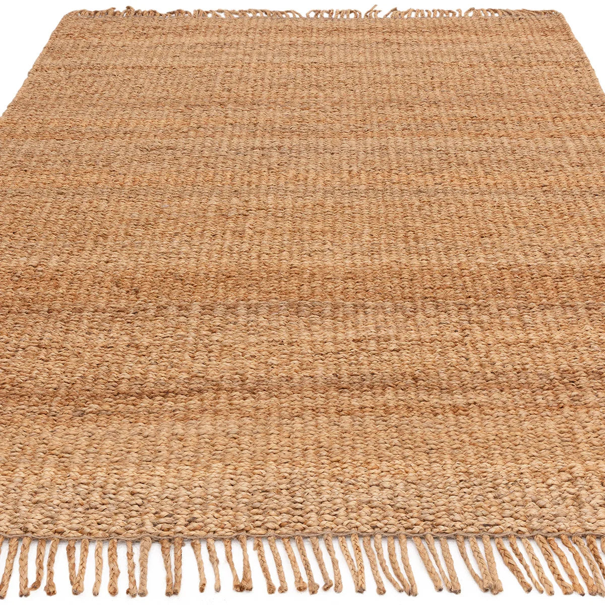 Asiatic Grove Natural Rug featuring solid textured weave in natural beige and tan on cream background, hand-woven jute