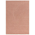 Pink rug with wavy pattern on a white background