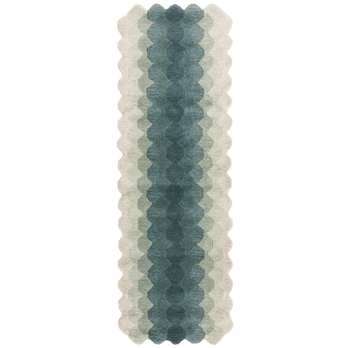 Asiatic Hive Teal runner rug styled in a living room