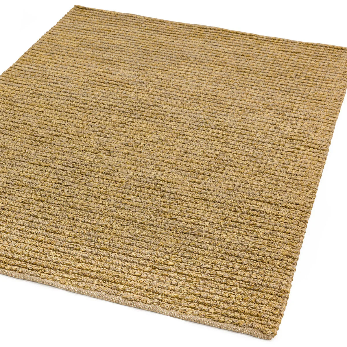 Asiatic Jute Loop Natural rug featuring textured loop pattern in natural beige and sandy brown on cream background, hand-woven jute