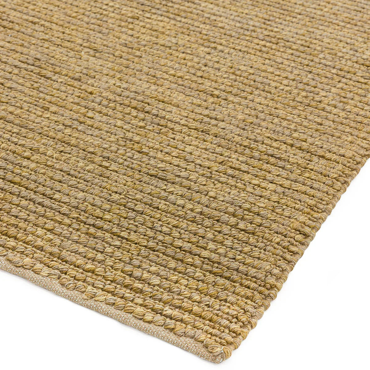 Asiatic Jute Loop Natural Designer Rug featuring textured loop weave in beige, tan and light brown on natural background, hand-woven jute