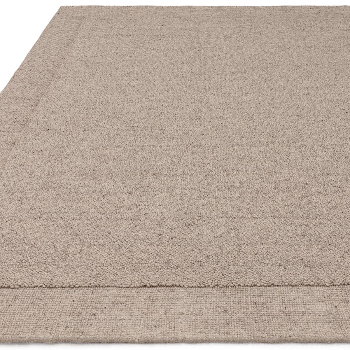 Asiatic Larson Beige Rug featuring solid textured loop-pile in beige and tan on a neutral background, by Asiatic Carpets London