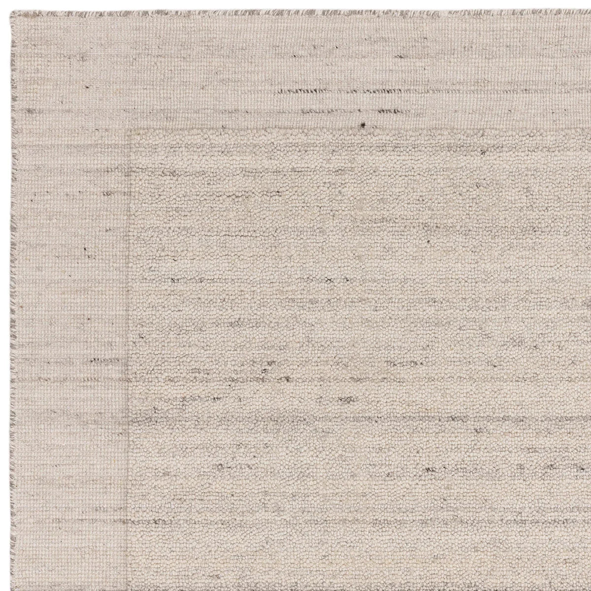 Asiatic Larson Ivory Designer Rug featuring subtle distressed pattern in ivory, beige and taupe on ivory background, hand-tufted wool