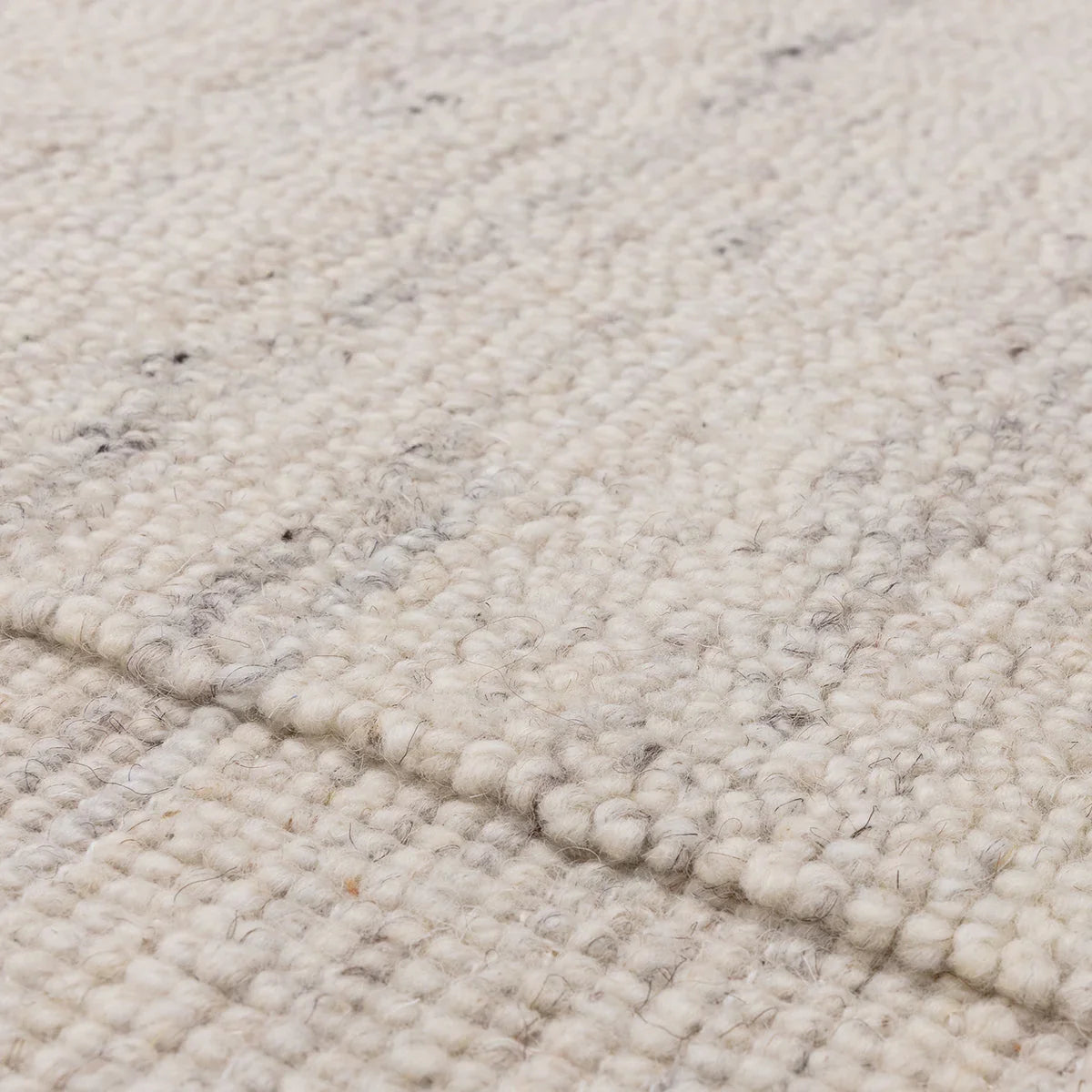 Asiatic Larson Ivory Designer Rug featuring plush looped texture in ivory and pale beige on cream background, hand-tufted wool