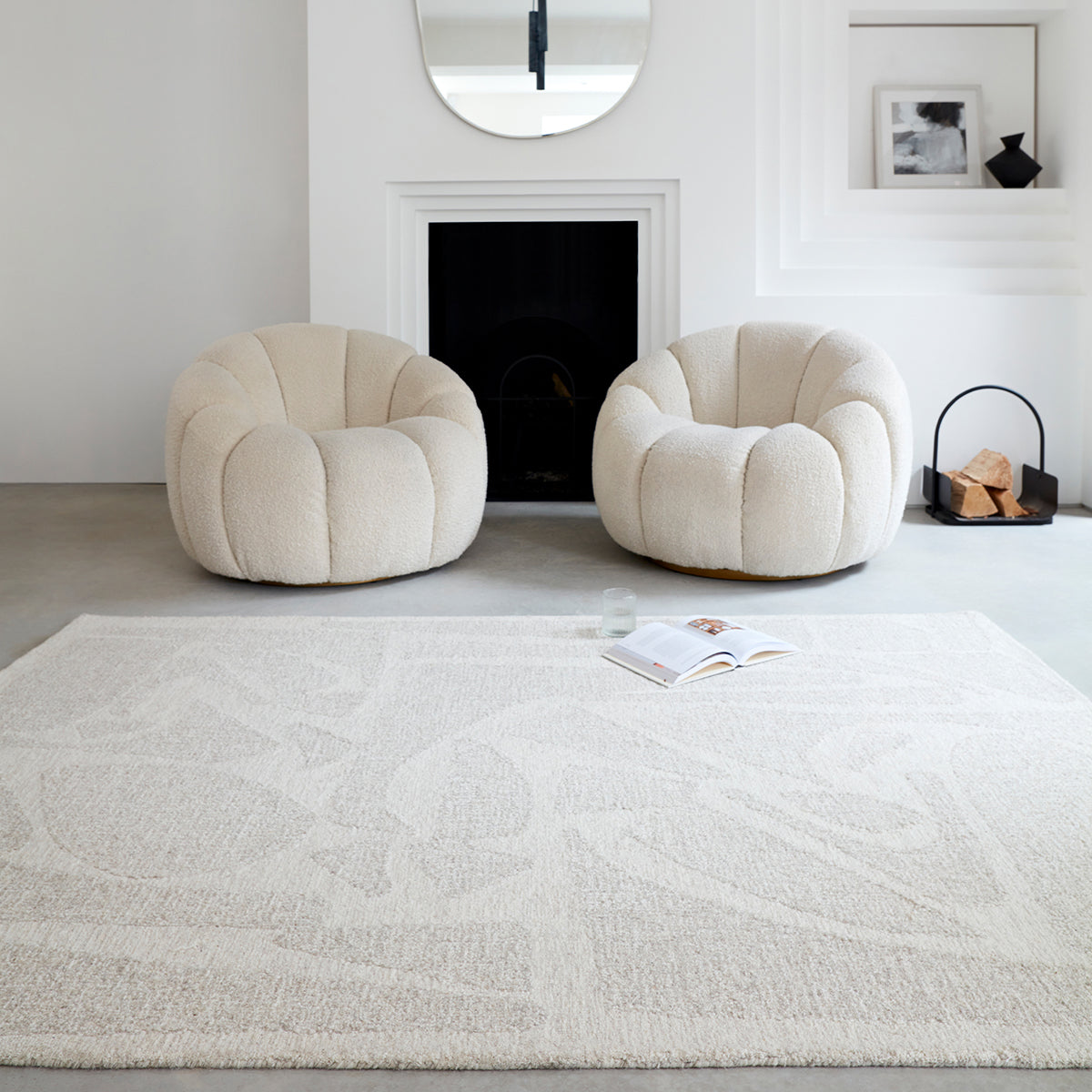 Asiatic Loxley Chalk Designer Rug