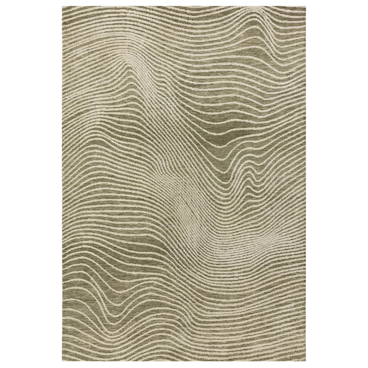 Rug with wavy pattern on a white background
