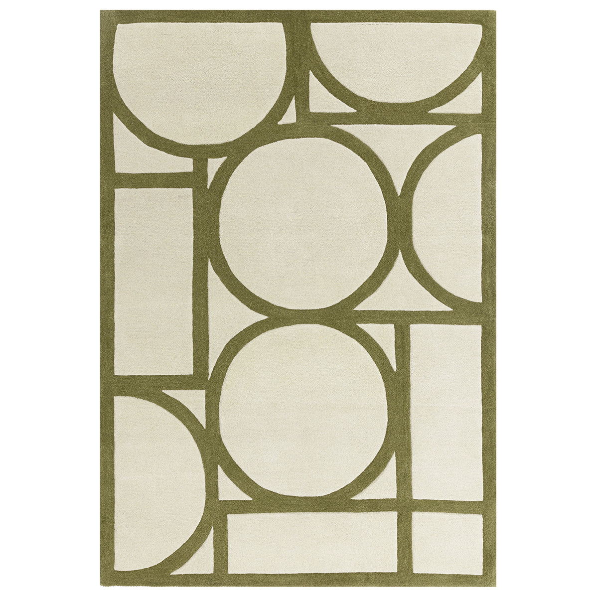 Rug with geometric pattern on a white background
