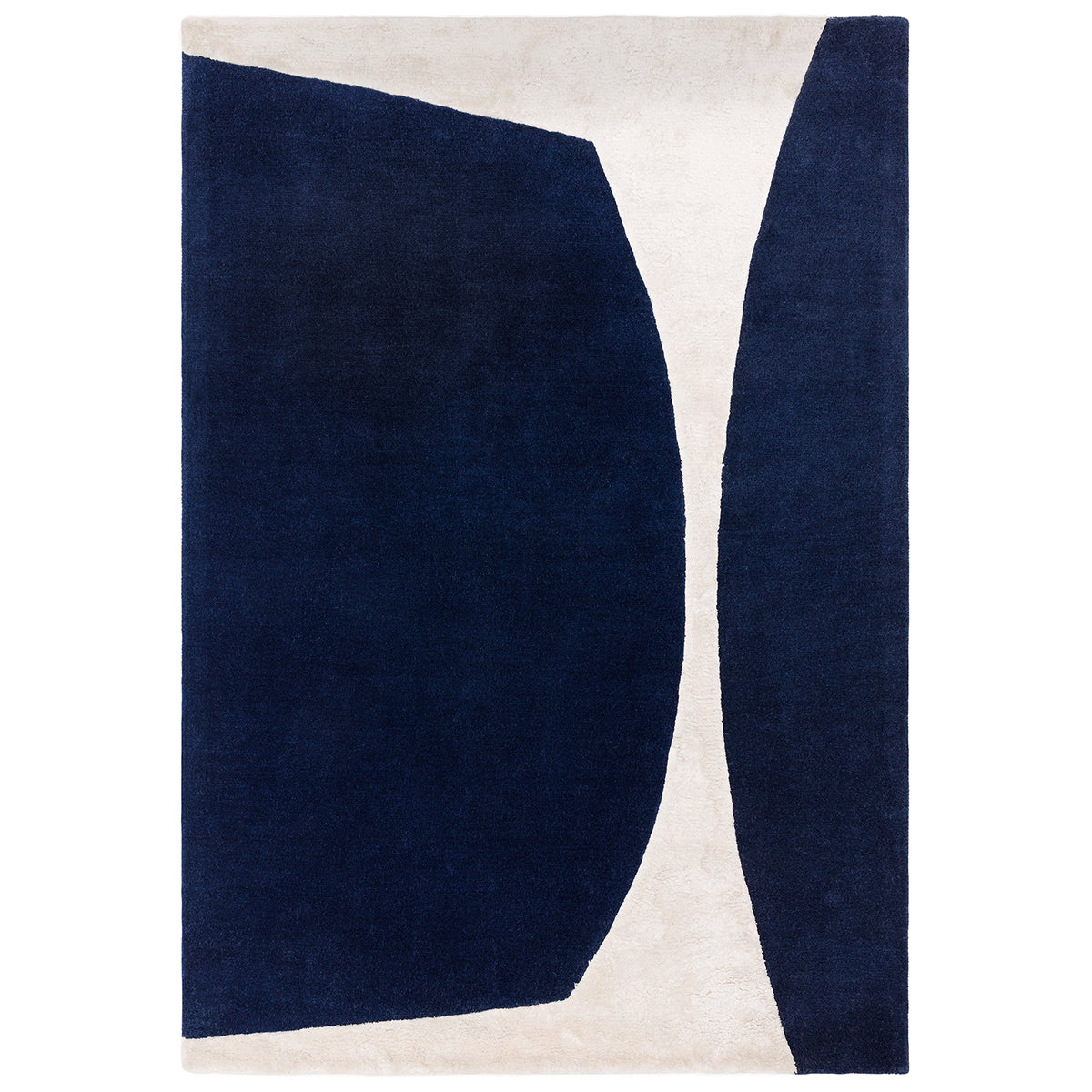 Asiatic Matrix 102 Signature Indigo rectangle rug styled in a living room